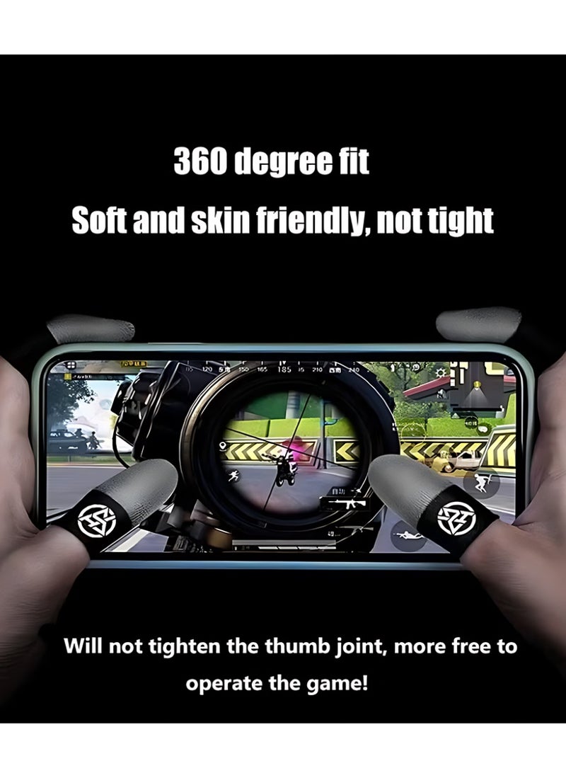 2 Pair Mobile Game Touch Screen Finger Sleeve Super Highly Sensitive Feelers Smooth Operation Sweat Absorbing Odorless Breathable Seamless Finger Sleeve For Pubg And Much Other Games Play - Image 2